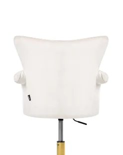 Skrivebordsstol VELENCIA Velour Cremehvid