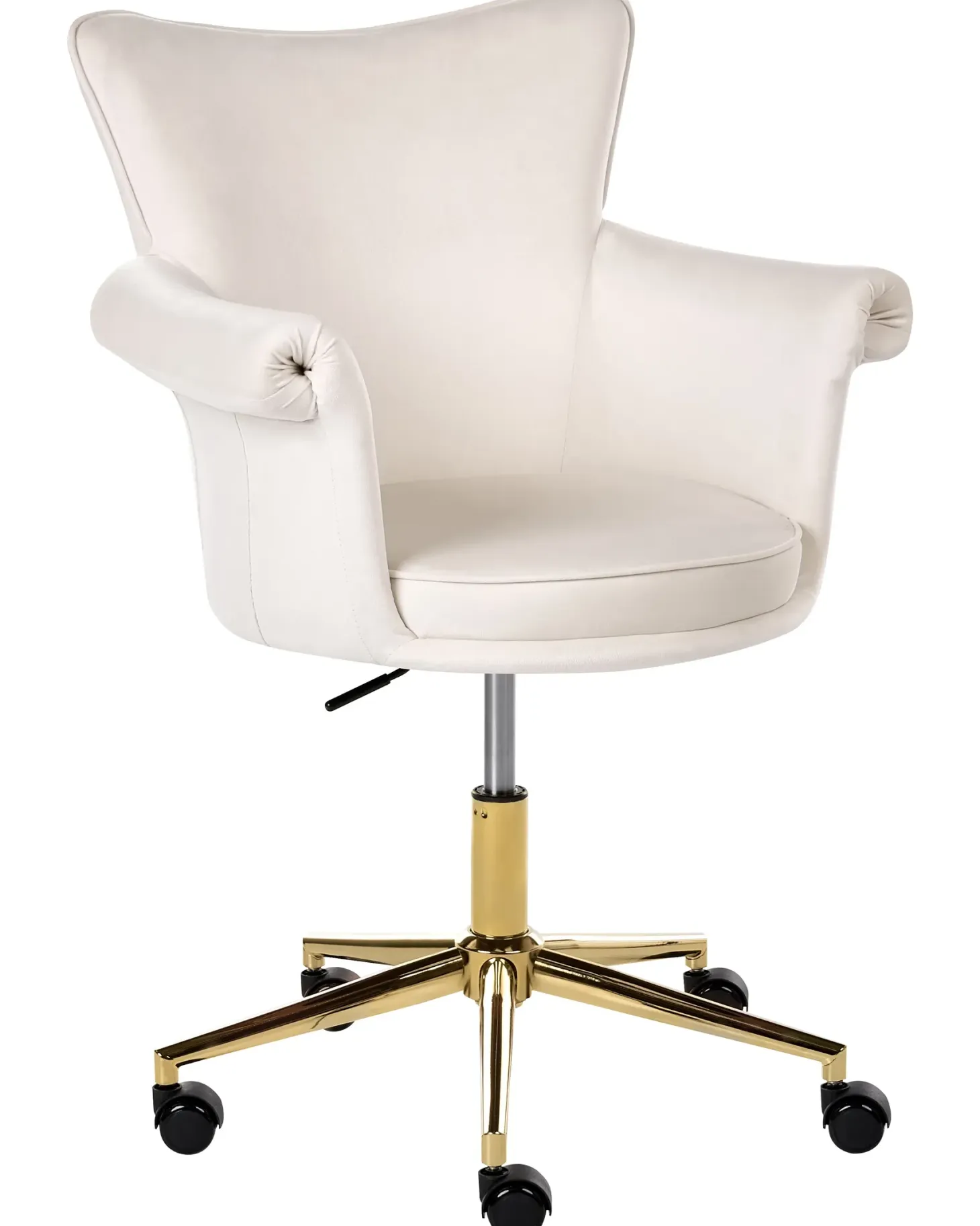 Skrivebordsstol VELENCIA Velour Cremehvid