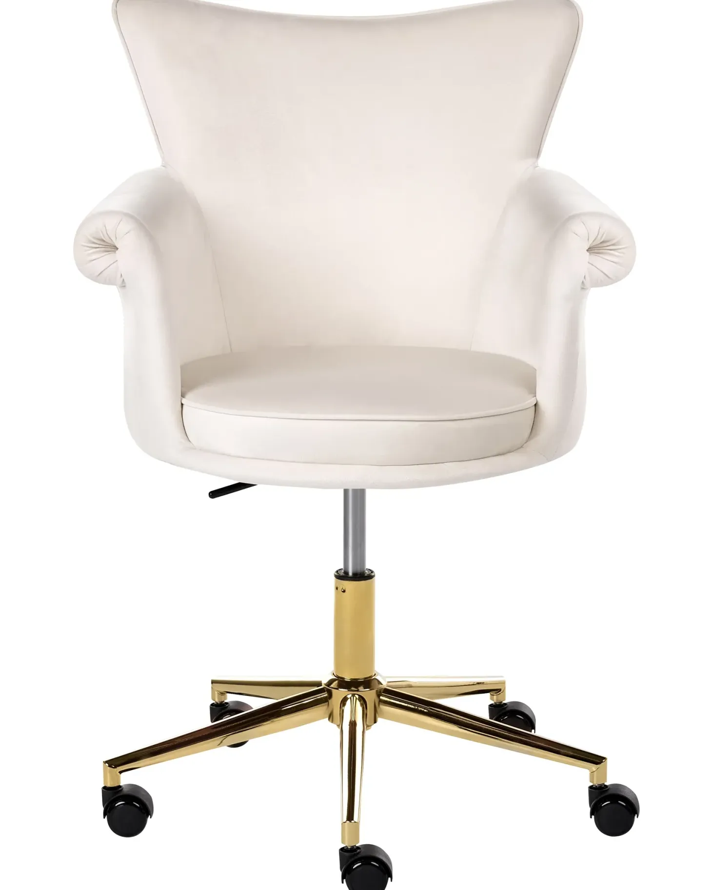 Skrivebordsstol VELENCIA Velour Cremehvid