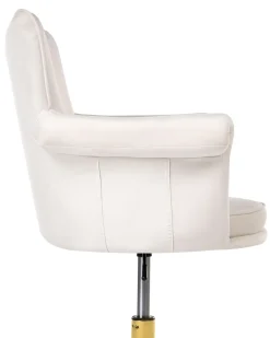 Skrivebordsstol VELENCIA Velour Cremehvid