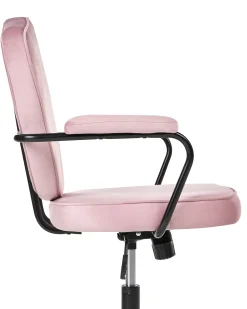 Skrivebordsstol VELISSE Velour Pastellrosa
