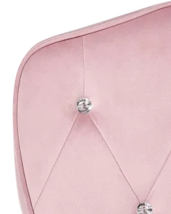 Skrivebordsstol VELISSE Velour Pastellrosa