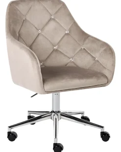 Skrivebordsstol VELORIA Velour Beige