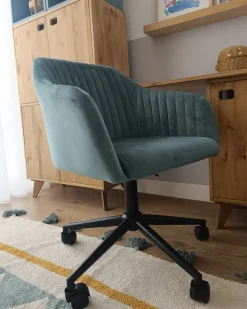 Skrivebordsstol VENICE Velour Mintgrøn