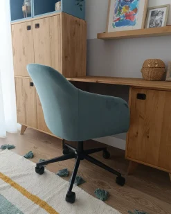 Skrivebordsstol VENICE Velour Mintgrøn