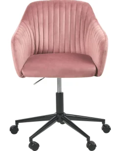 Skrivebordsstol VENICE Velour Lyserød