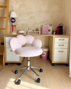 Skrivebordsstol WHIZZY Boucle Lys Beige