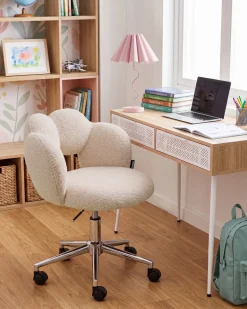 Skrivebordsstol WHIZZY Boucle Lys Beige