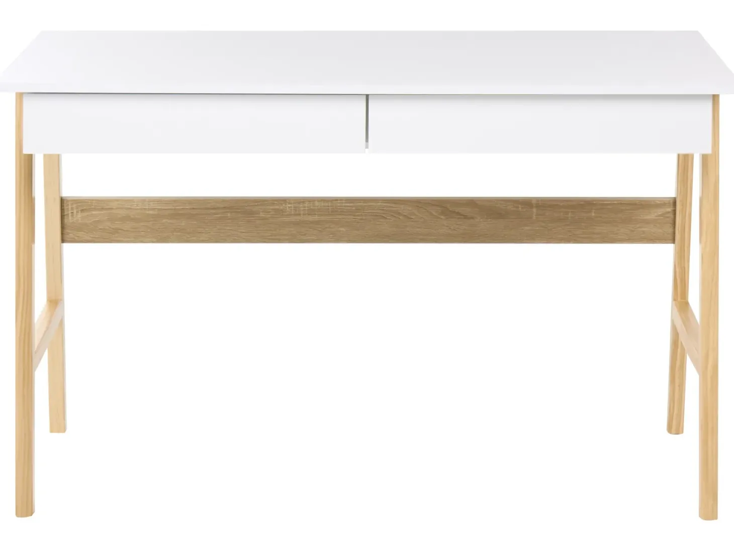 Skrivebord THESLAY Lysebrun/hvid 120 cm 60 cm