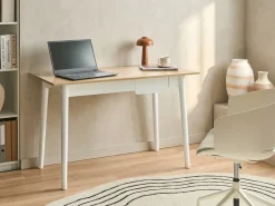 Skrivebord VITRION Lysebrun/hvid 120 cm 60 cm