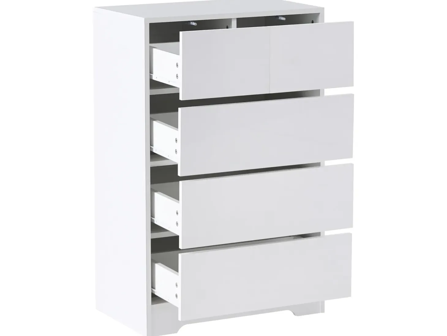 5 skuffers commode ALBERTA Hvid