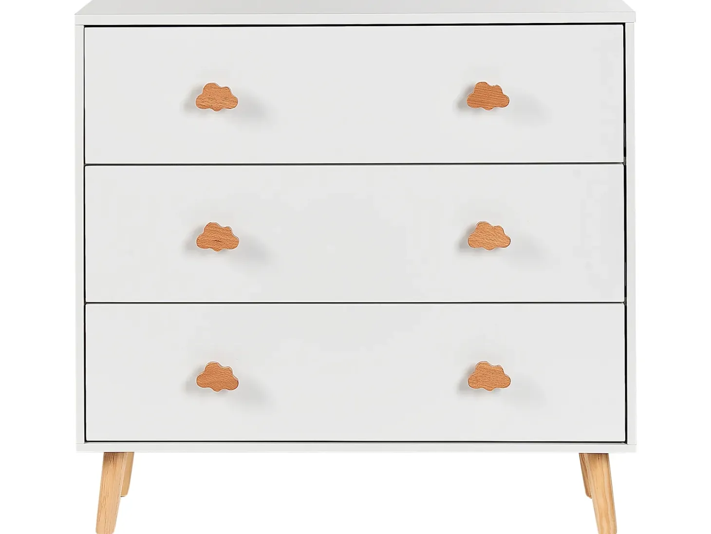 3 skuffers commode CLOUDY Hvid