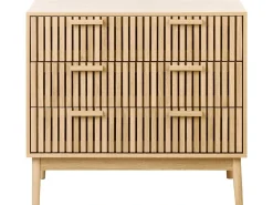 3 skuffers commode LYNWOOD Lysebrun