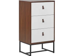 3 skuffers commode NUEVA Mørkebrun/hvid
