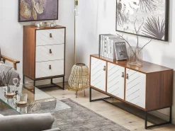 3 skuffers commode NUEVA Mørkebrun/hvid