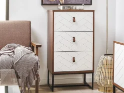 3 skuffers commode NUEVA Mørkebrun/hvid