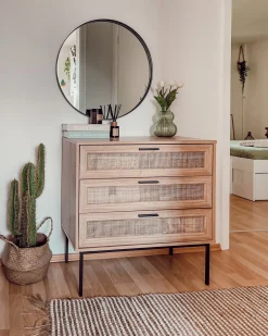 3 skuffers commode PASCO Lysebrun