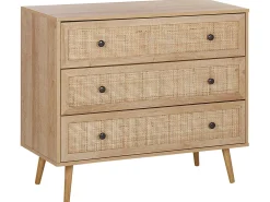 3 skuffers commode PONCA Lysebrun