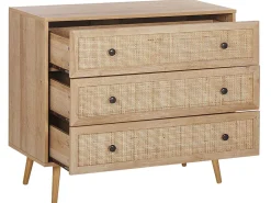 3 skuffers commode PONCA Lysebrun