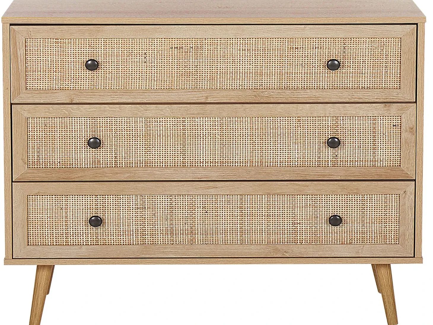 3 skuffers commode PONCA Lysebrun