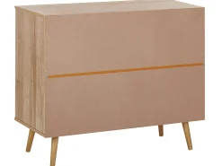 3 skuffers commode PONCA Lysebrun