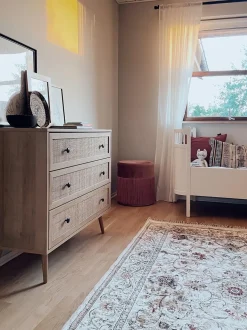 3 skuffers commode PONCA Lysebrun