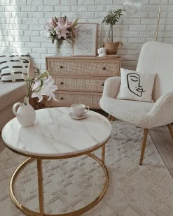 3 skuffers commode PONCA Lysebrun