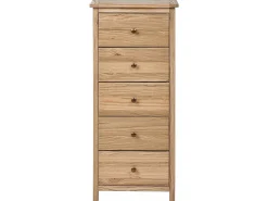 5 skuffers commode SALTON Sassafras træ Brun