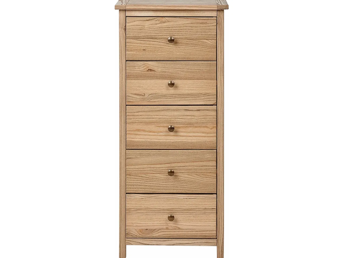 5 skuffers commode SALTON Sassafras træ Brun