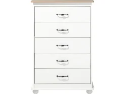 5 skuffers commode SHARON Hvid