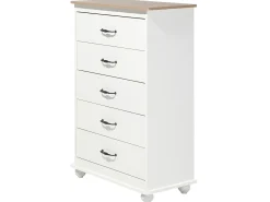 5 skuffers commode SHARON Hvid