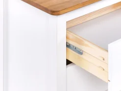 5 skuffers commode SHILLINGTON Fyretræ Hvid