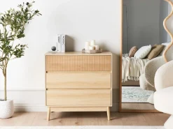 3 skuffers commode WALES Lysebrun
