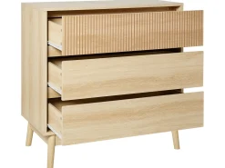 3 skuffers commode WALES Lysebrun