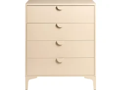 4 skuffers kommode ARDURA Metal Beige