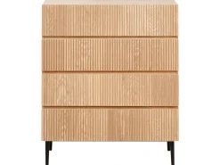 4 skuffers kommode BLYTHE Naturlig ask