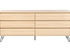 6 skuffers kommode CARDIGAN Lysebrun