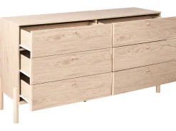 6 skuffers kommode COLLINS Lysebrun