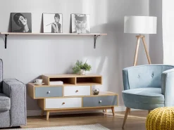4 skuffers kommode IRVINE Brun/hvid