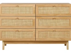 6 skuffers kommode NIVO Lysebrun