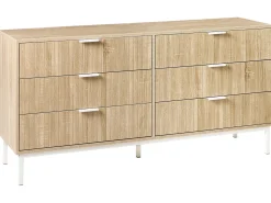6 skuffers kommode ROYALLA Lysebrun