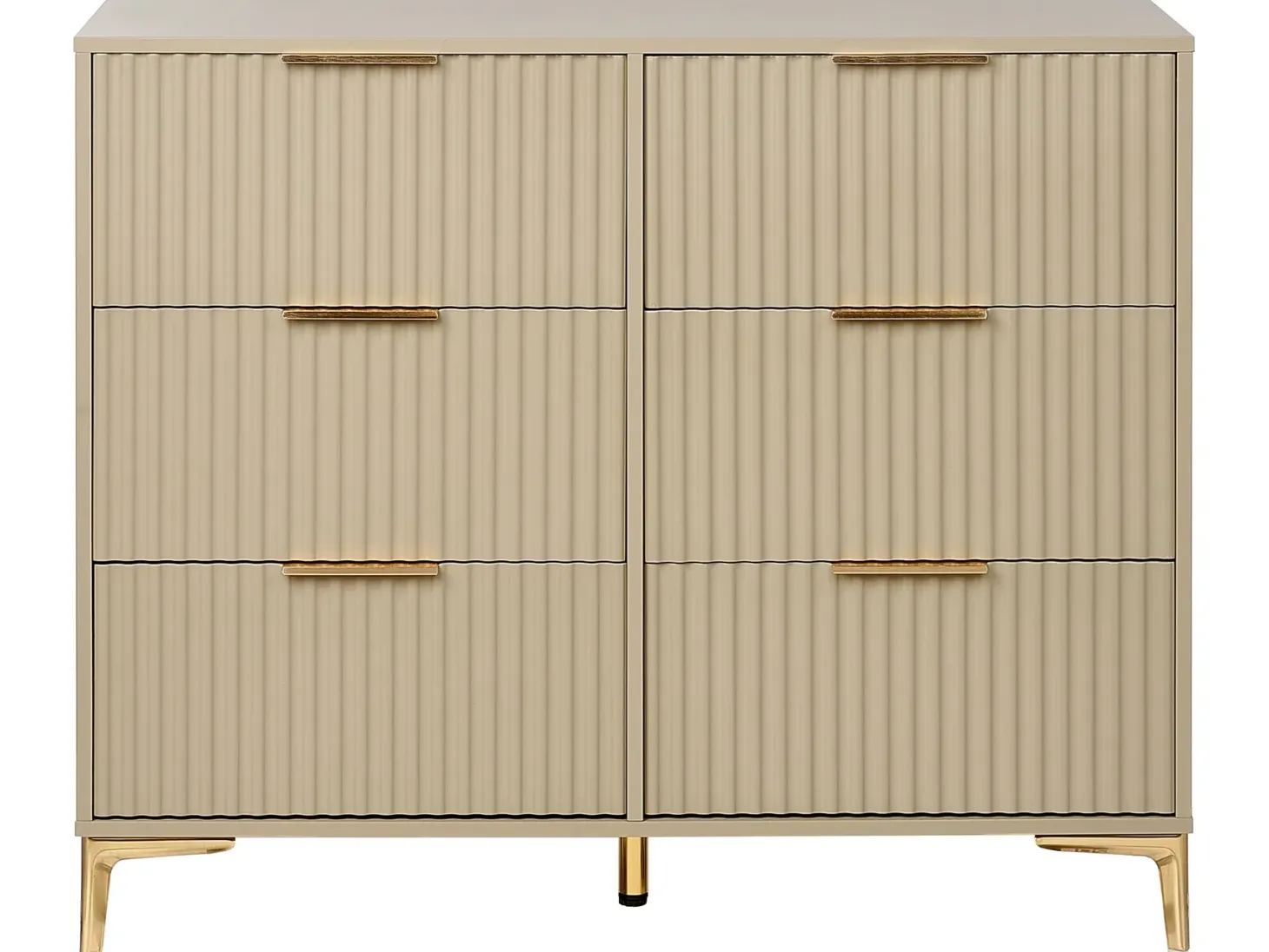 6 skuffers kommode WALCOTT Beige