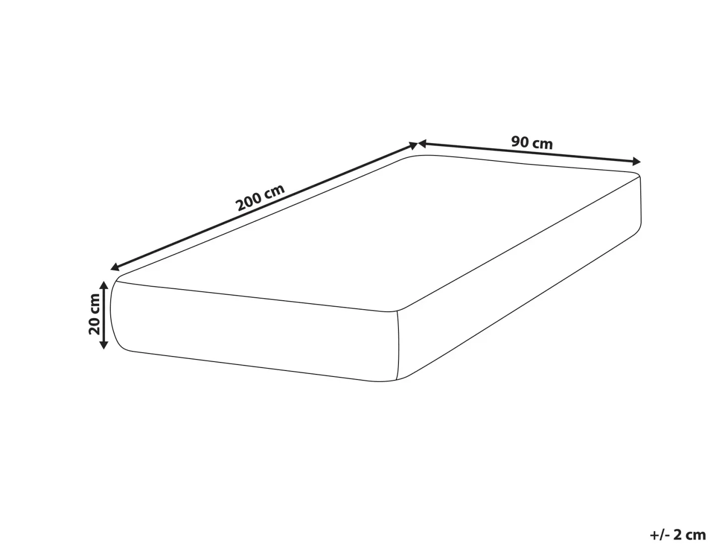 Skummadras CHEER H3/4 Fast 90 x 200 cm