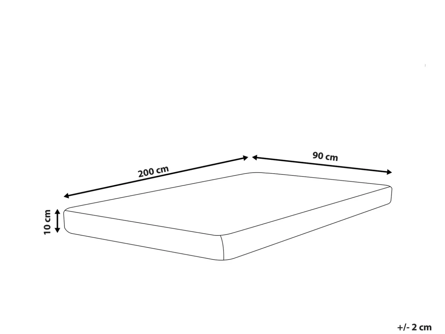 Skummadras PICCOLO H2/3 Medium 90 x 200 cm