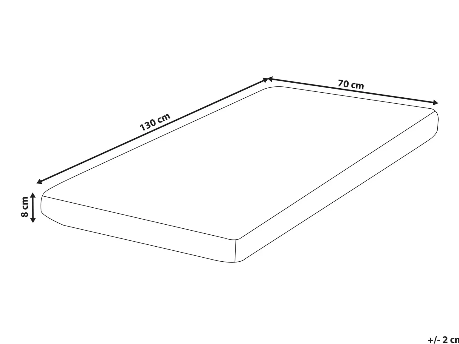 Skummadras til børneseng CUDDLY H2/3 Medium 70 x 130 cm