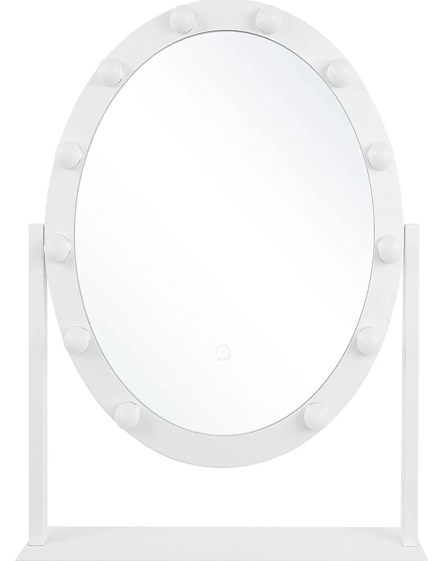 Sminkebord med spejl LED ROSTRENEN Hvid
