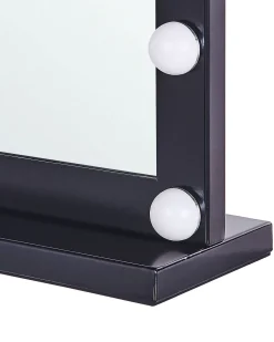 Sminkebord med spejl LED BEAUVOIR Sort