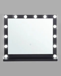 Sminkebord med spejl LED BEAUVOIR Sort
