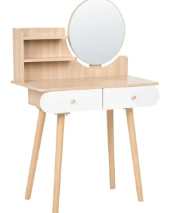 Sminkebord med spejl CHAMBLY Lysebrun