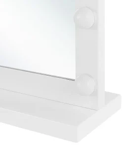 Sminkebord med spejl LED BEAUVOIR Hvid